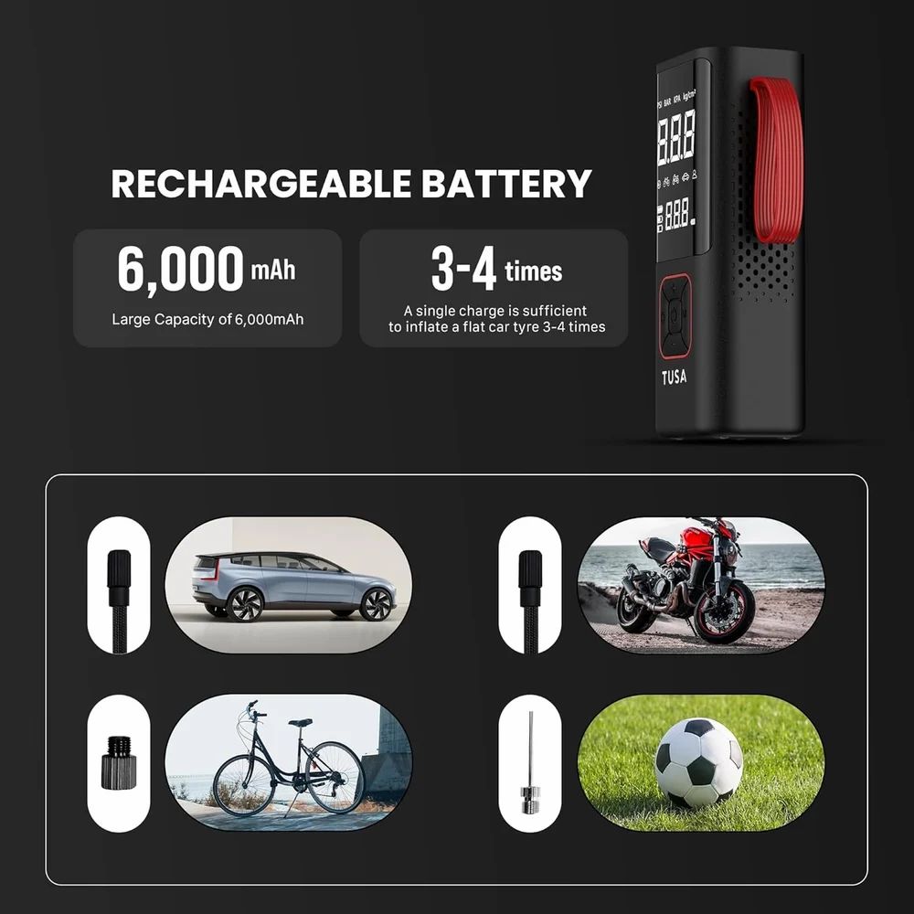 Digital Multi-Use Air Pump – Efficient, Safe & Travel-Friendly