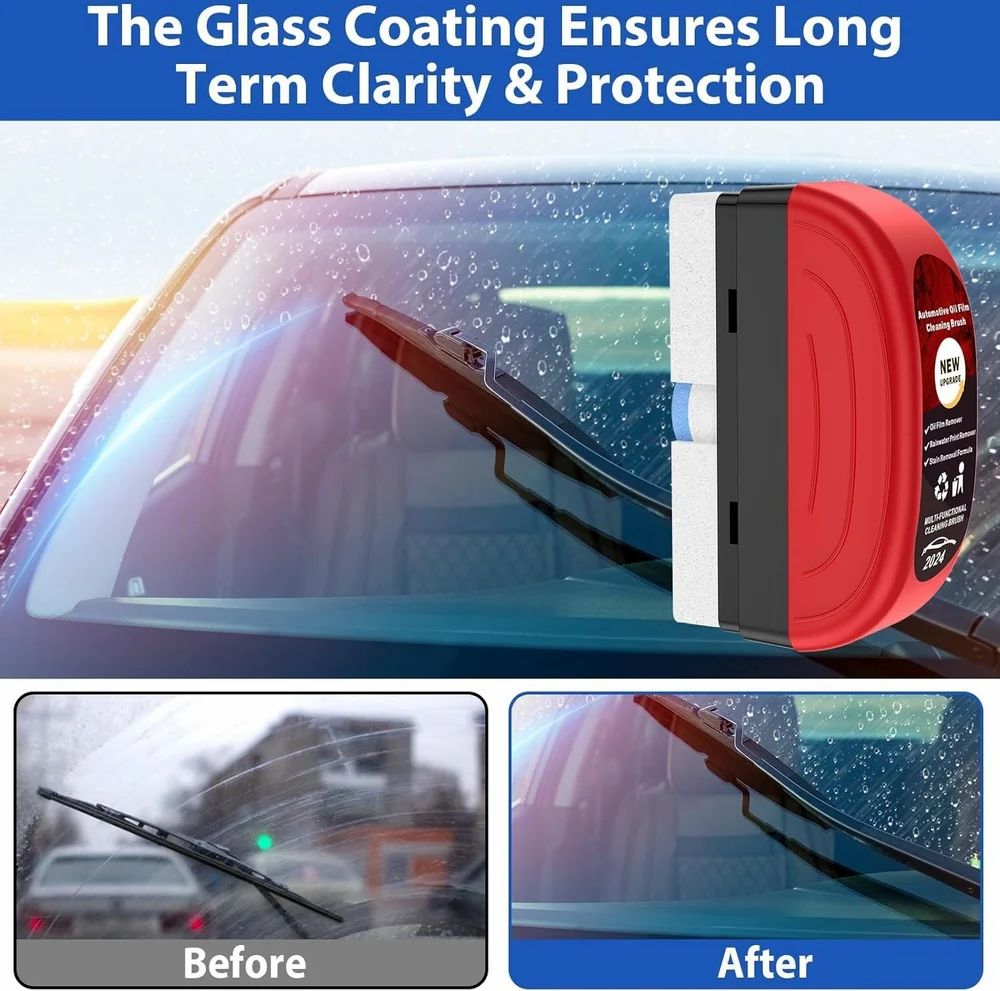 Premium Oil Film Remover Brush – Crystal Clear Clarity for Every Drive