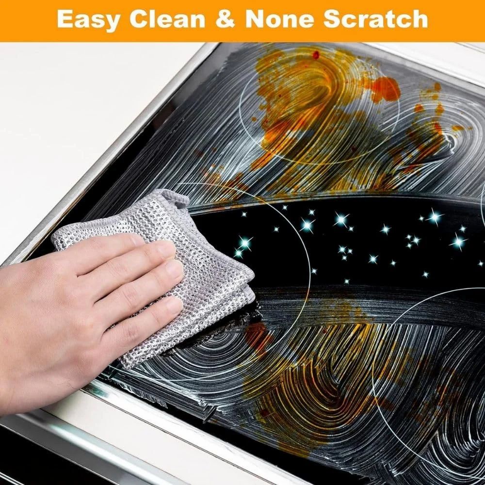 Multipurpose Stainless Steel Wire Dishwashing Rags – Pack of 3
