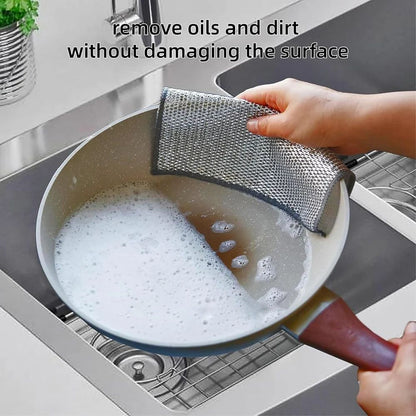 Multipurpose Stainless Steel Wire Dishwashing Rags – Pack of 3
