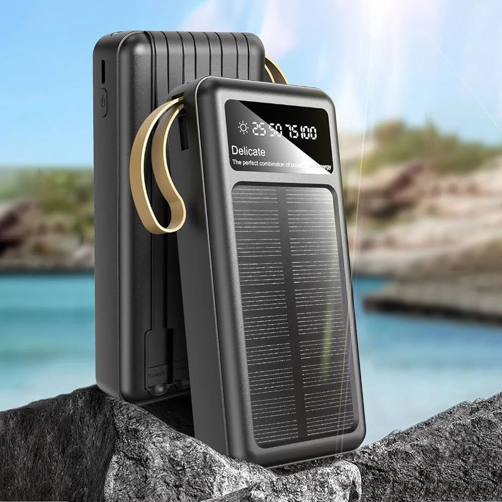 Solar Mate 10000mAh – Dual USB Power Bank with LED Light